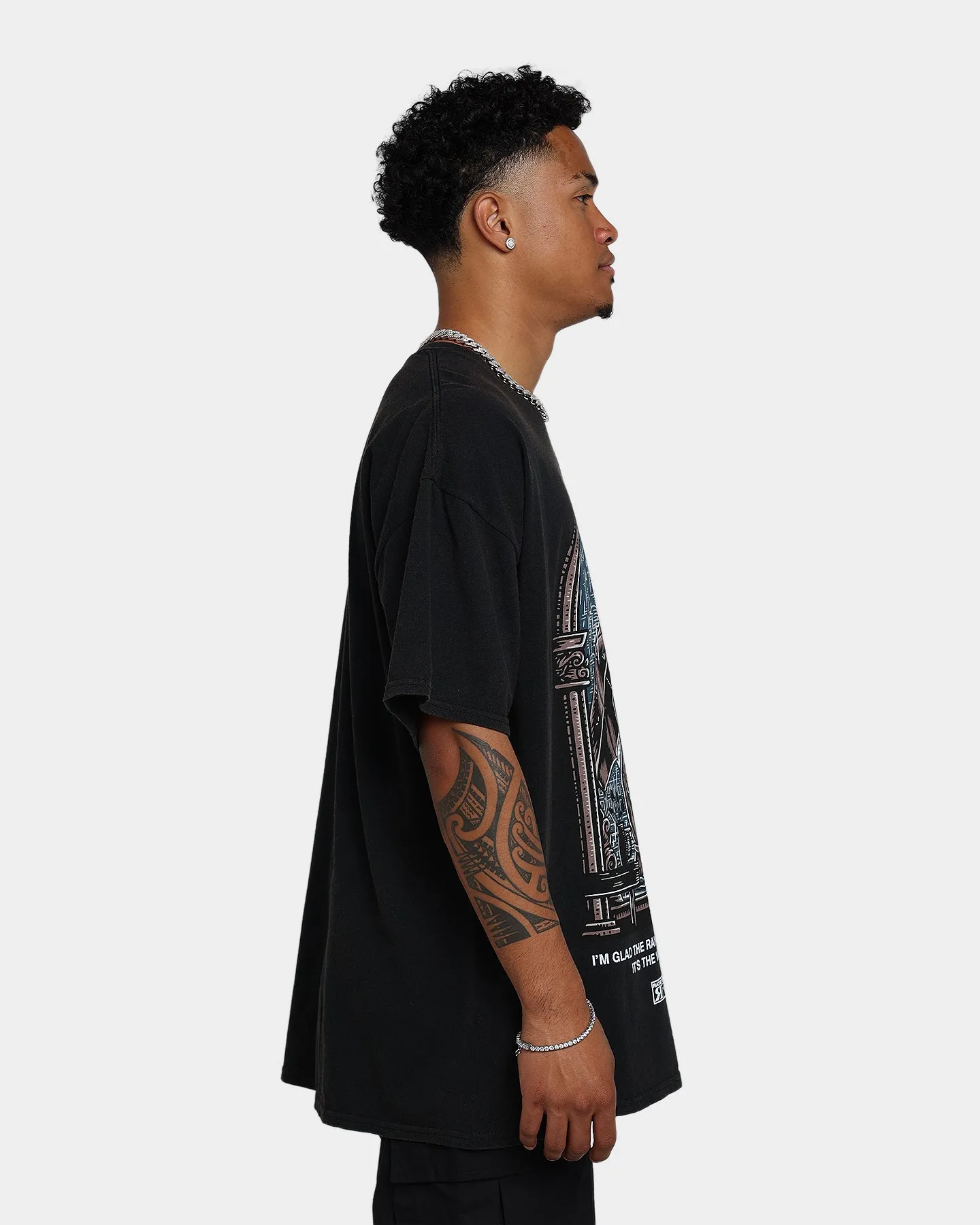 Rats Get Fat The Rain Vintage T-Shirt Black Wash