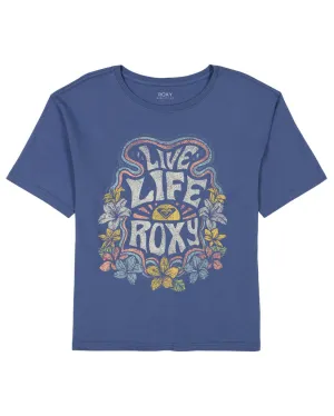 Roxy Girls Live Life Roxy Tee-Coastal Fjord