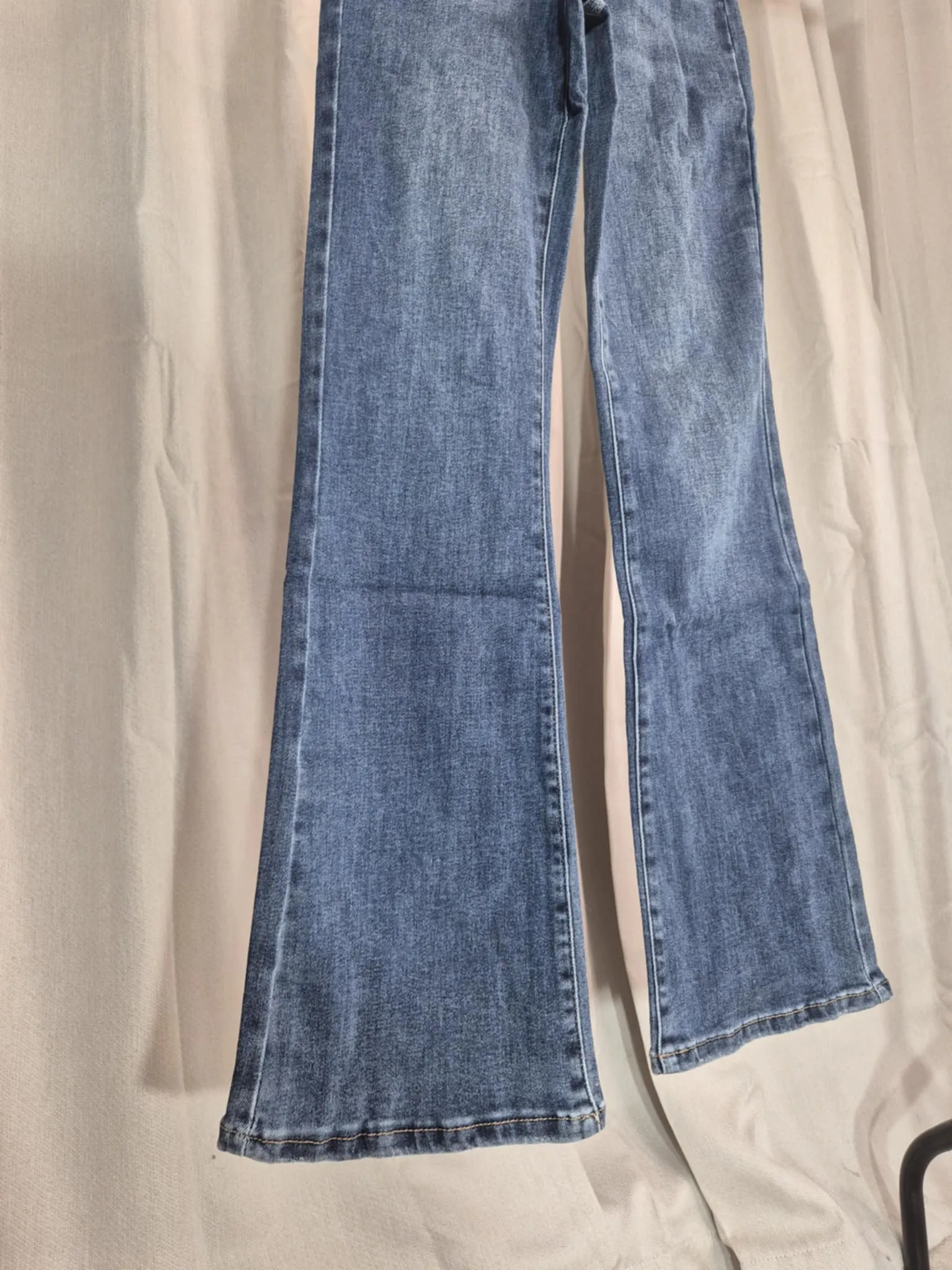 Skinny Flare Stretch Fit Blue Denim Jean