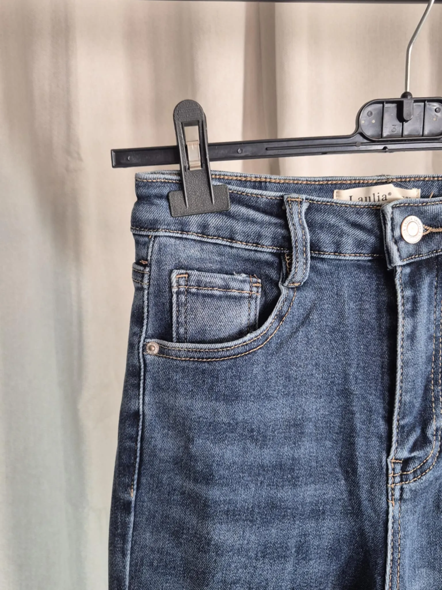 Skinny Flare Stretch Fit Blue Denim Jean