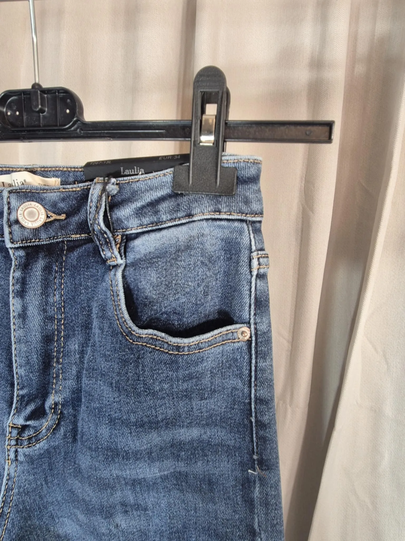 Skinny Flare Stretch Fit Blue Denim Jean