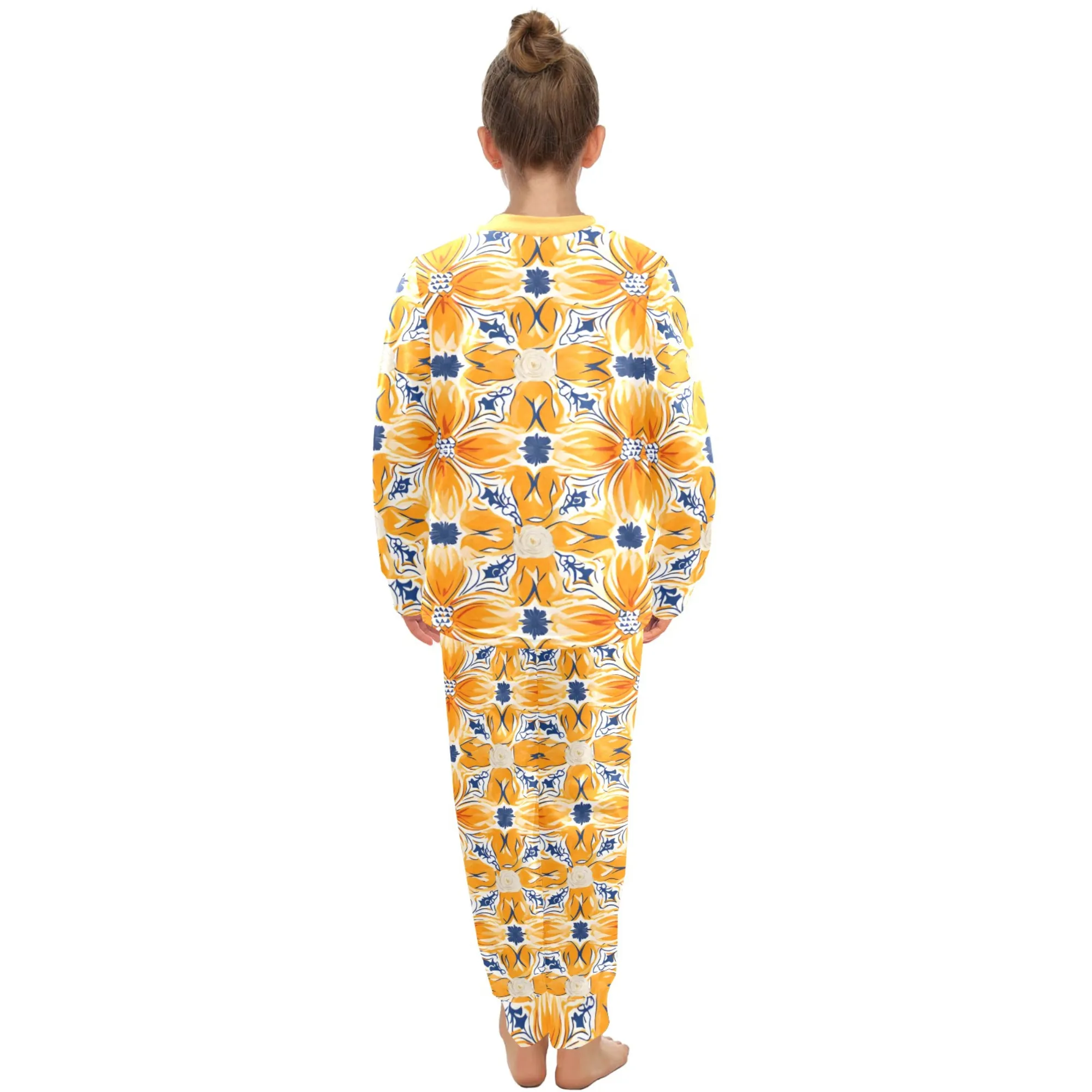 Spanish Marigold | Autumn Pajama Set for Girls  | Whimsical & Cozy Sleepwear for Kids