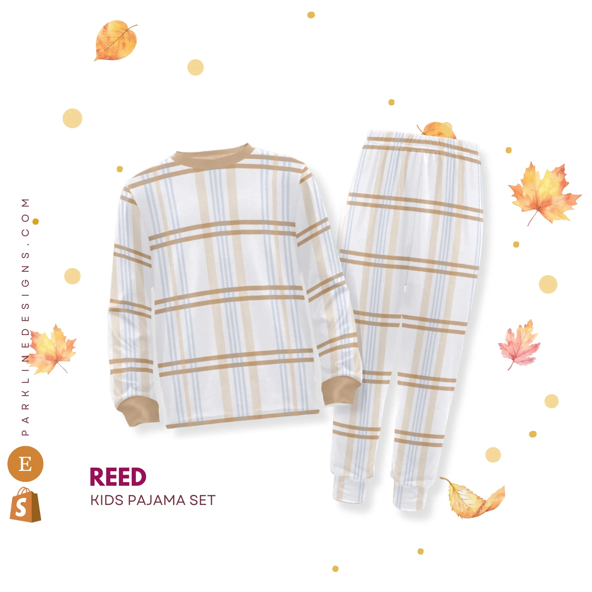 Spanish Marigold | Autumn Pajama Set for Girls  | Whimsical & Cozy Sleepwear for Kids
