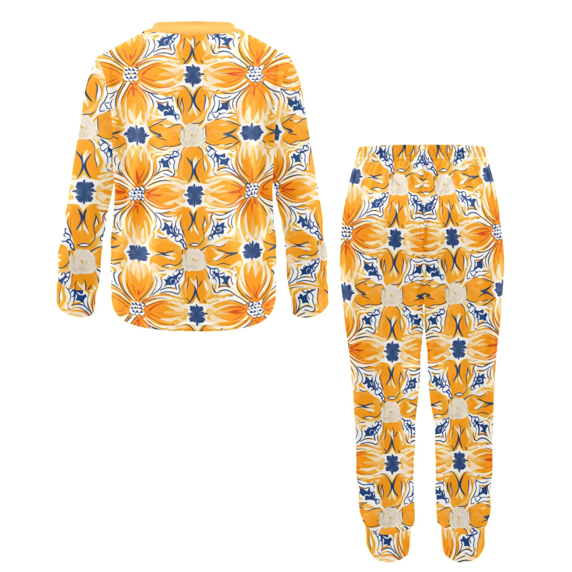 Spanish Marigold | Autumn Pajama Set for Girls  | Whimsical & Cozy Sleepwear for Kids