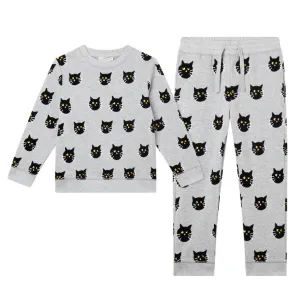 Stella McCartney Kids Spooky Cat Pattern Tracksuit