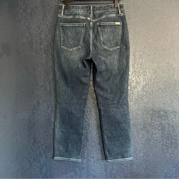 Sz6 White House Black Market High-Rise Sculpt Destructed Straight Jeans