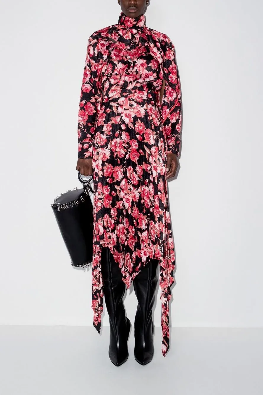 Thebe Magugu- Pleated Skirt: Nightmare Floral