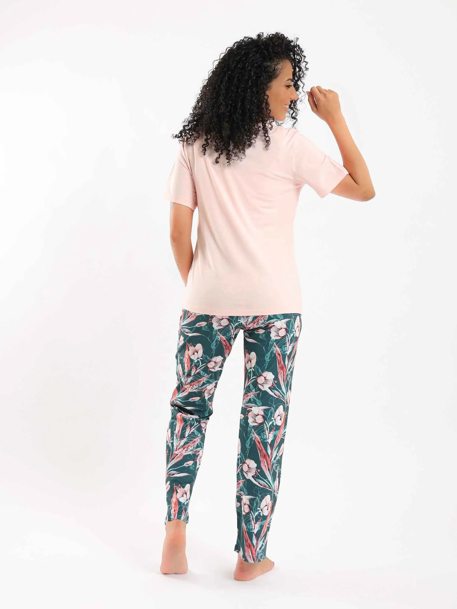 Women's Summer Pajama Set - Rose